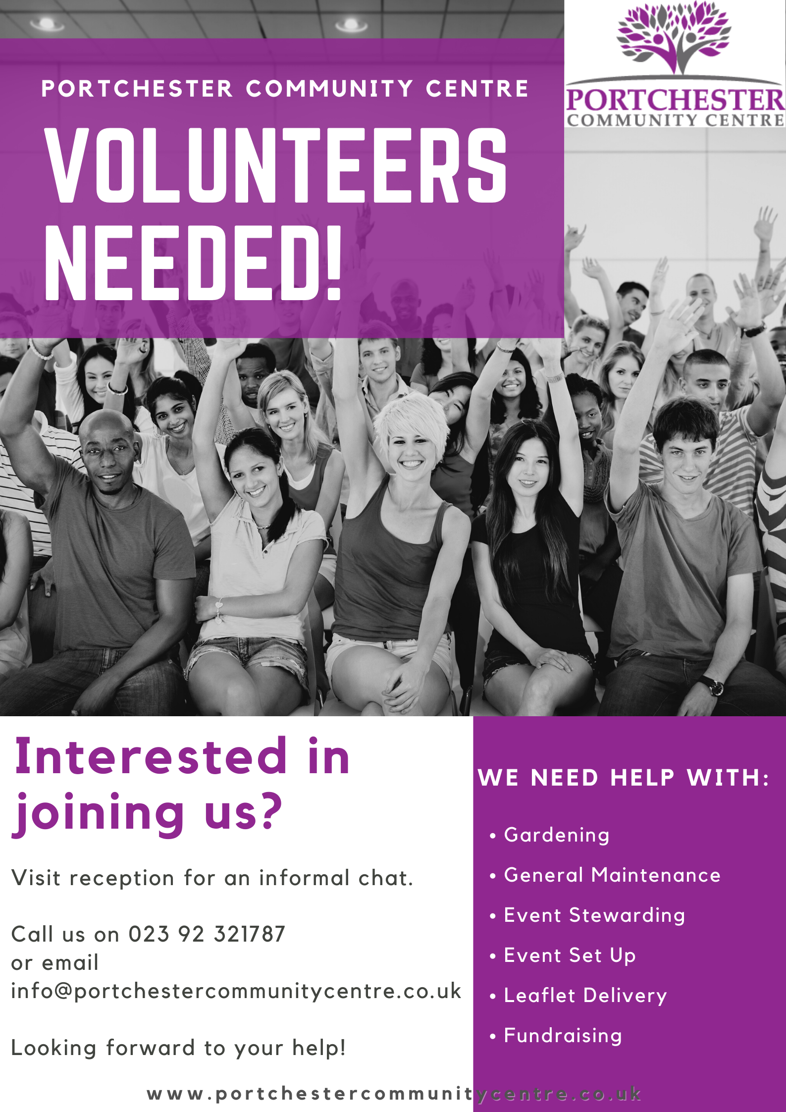 Job Opportunities Portchester Community Centre